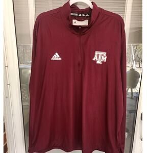 Adidas Texas A&M Aggies XL 1/4 Zip Lightweight Long Sleeve Pullover Collegiate